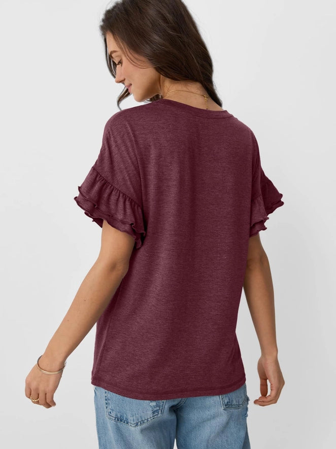 Effortless Charm Ruffle Top