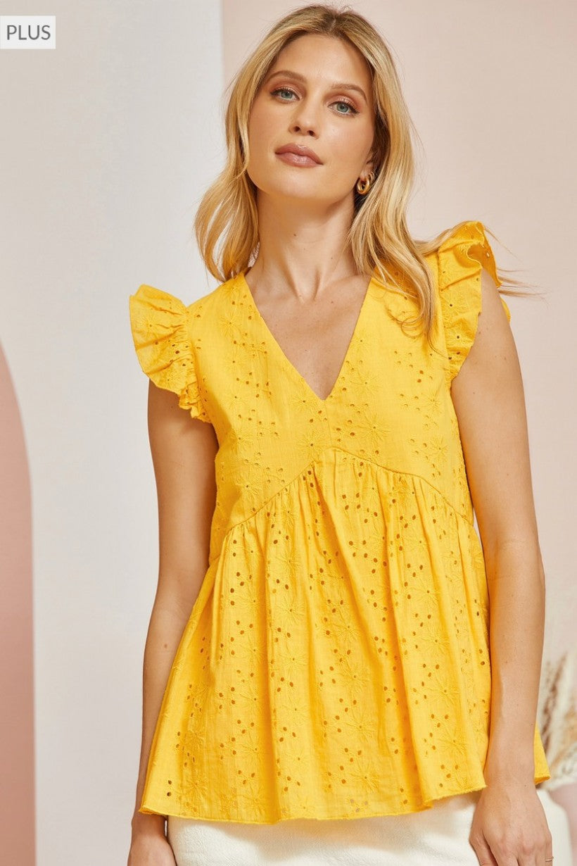 The Gracie Top - PLUS (Yellow)
