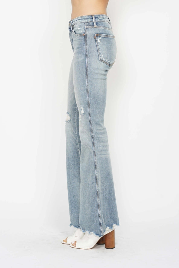 Judy Blue MR Tummy Control Destroyed Flares