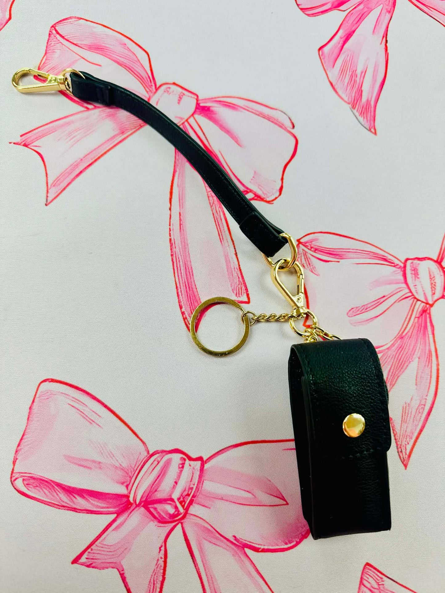 The Mini Glam Lipstick Keychain- Black