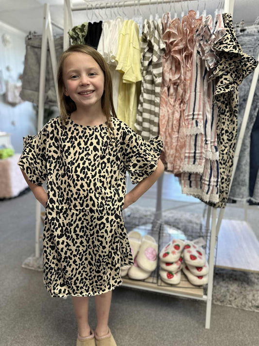 Girls Leopard Dress