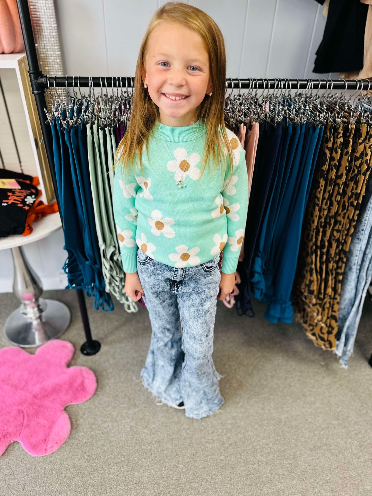 Faded Flare Denim Jeans- Kids