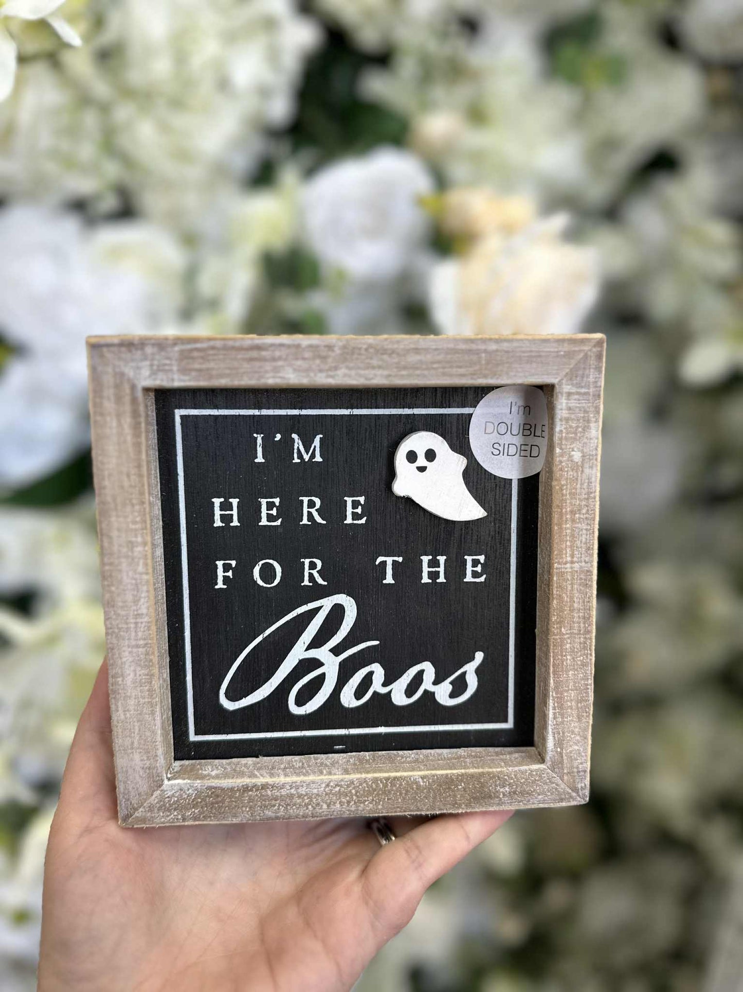 Reversible Fall & Halloween Mini Wood Sign