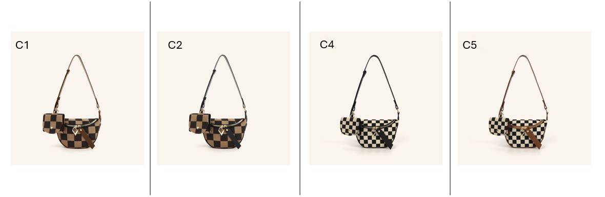 The Jackie Checker Bag with Pouch *PRE-ORDER*
