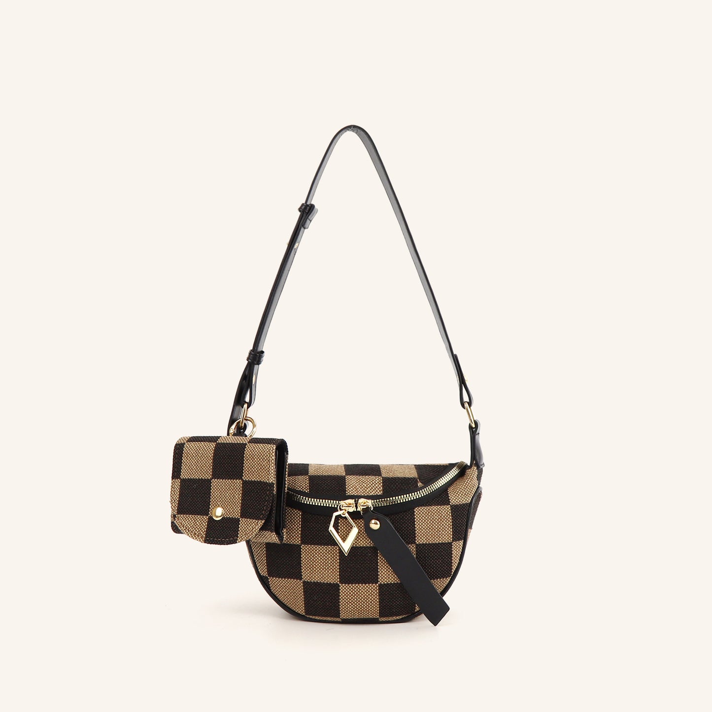 The Jackie Checker Bag with Pouch *PRE-ORDER*