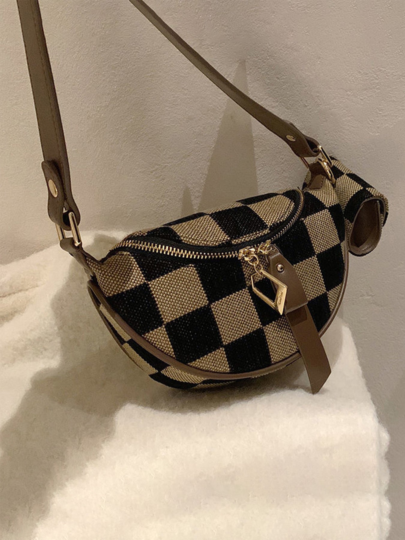 The Jackie Checker Bag with Pouch *PRE-ORDER*
