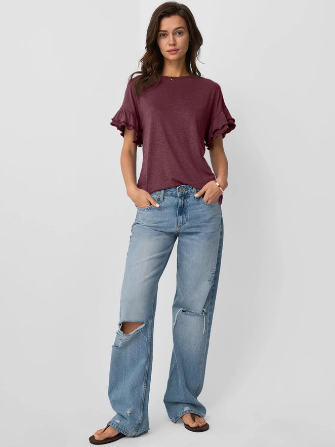 Effortless Charm Ruffle Top