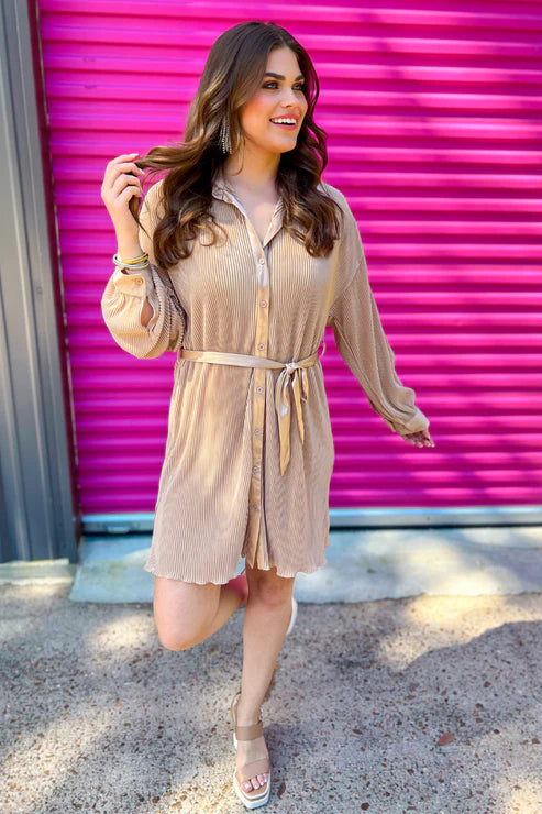 hot shot pleated dress Hot Shot Pleated Tie Dress Hunter & Grace Boutique