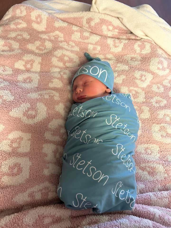 Repeating 3-Piece Blanket and Bow/Hat Set *PRE-ORDER*