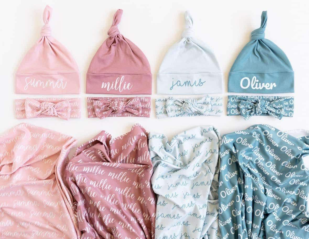 Repeating 3-Piece Blanket and Bow/Hat Set *PRE-ORDER*