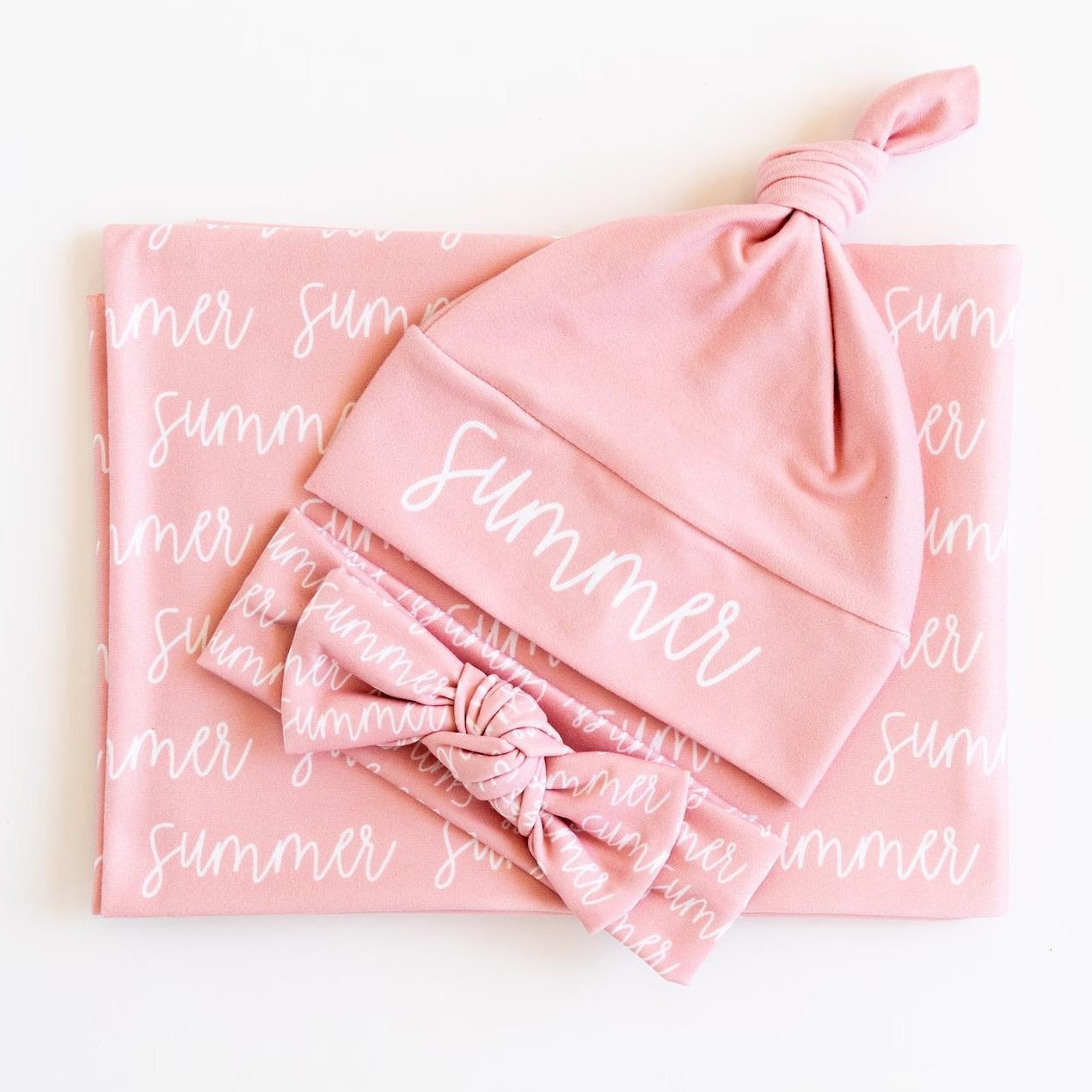 Repeating 3-Piece Blanket and Bow/Hat Set *PRE-ORDER*