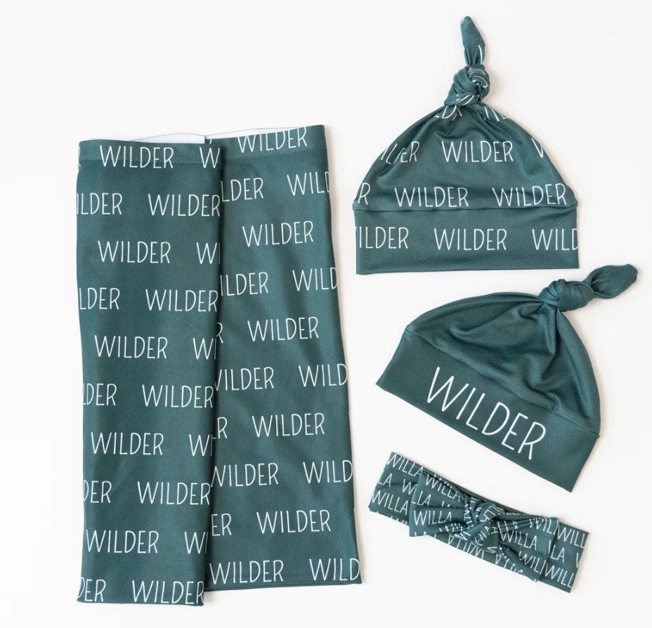 Repeating 3-Piece Blanket and Bow/Hat Set *PRE-ORDER*