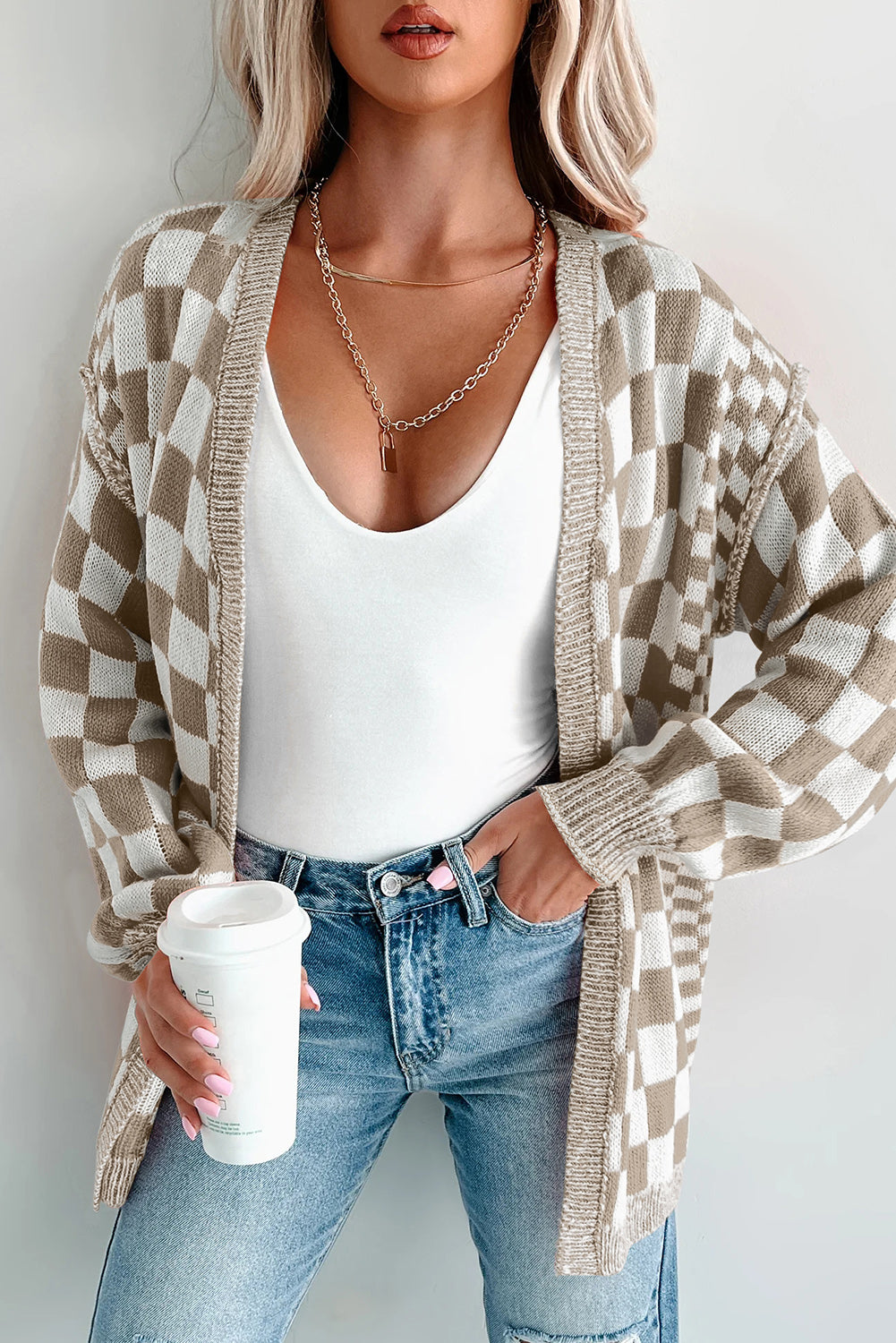 CIENNA Checkered Cardi *PRE-ORDER*