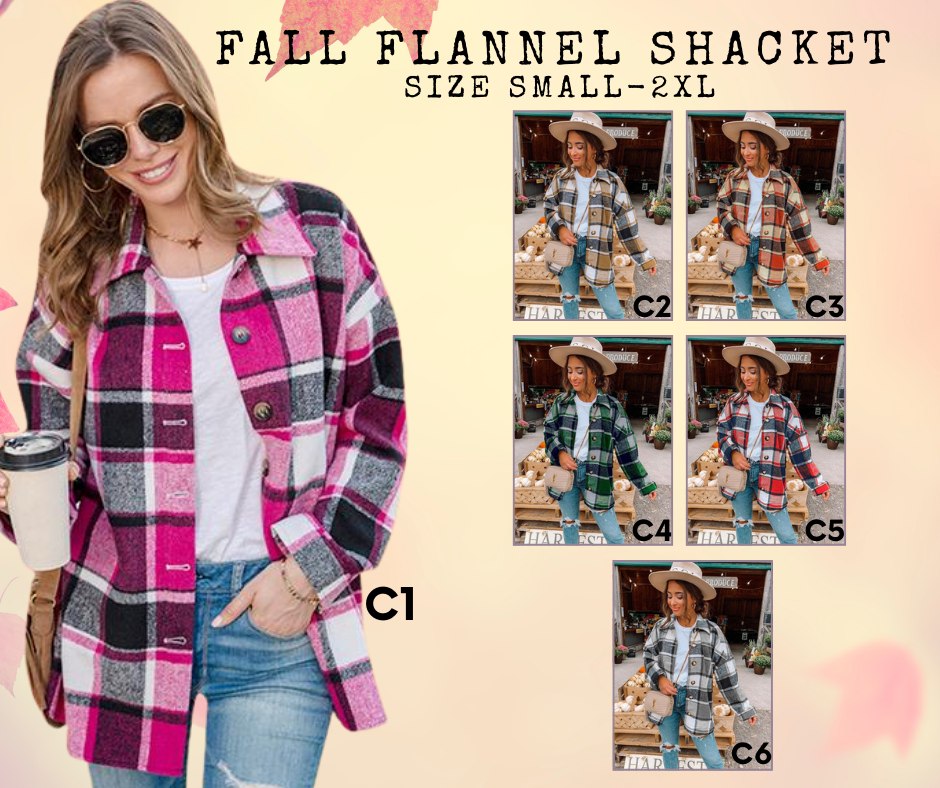 Fall Flannel Shacket *PRE-ORDER*