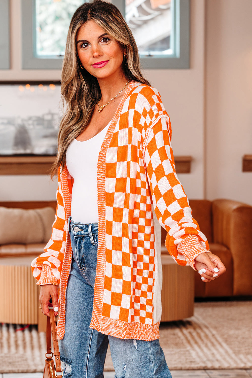 CIENNA Checkered Cardi *PRE-ORDER*