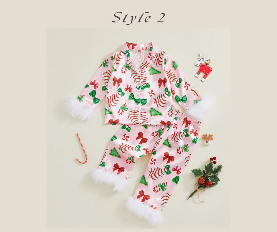 Satin PJS- Kids Holiday *PRE-ORDER*