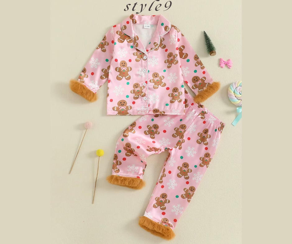 Satin PJS- Kids Holiday *PRE-ORDER*