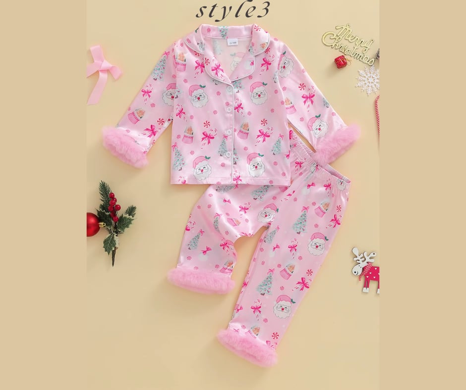 Satin PJS- Kids Holiday *PRE-ORDER*