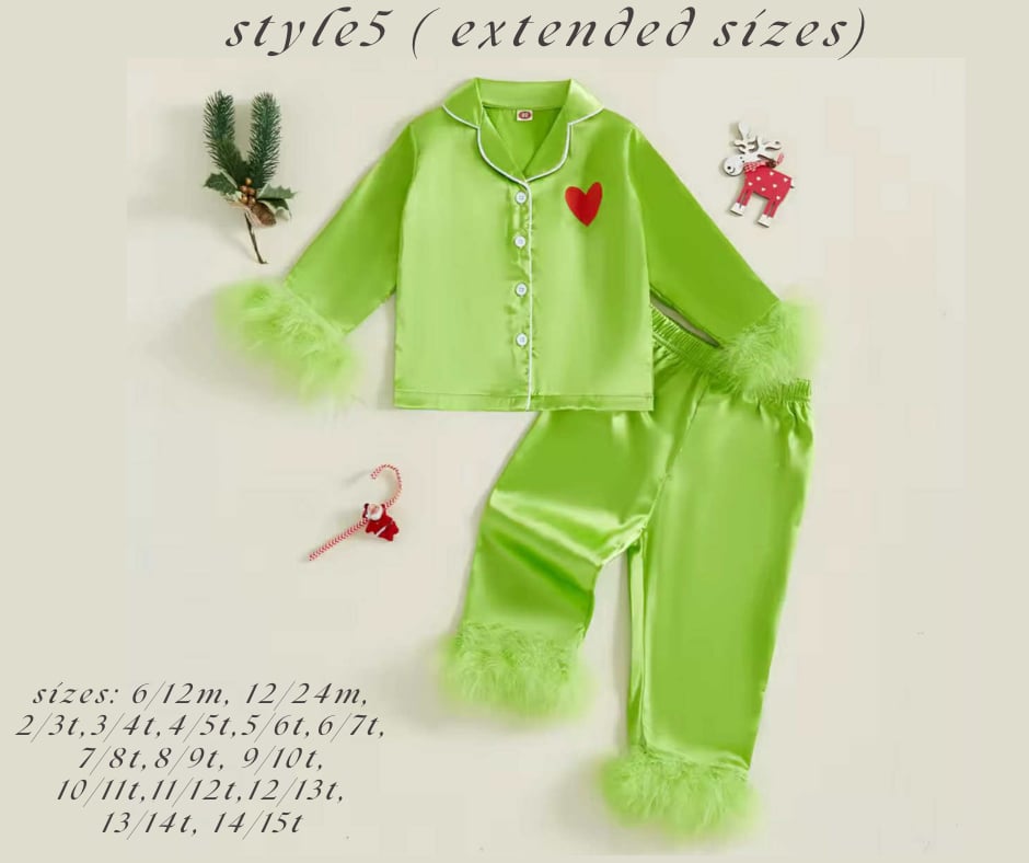 Satin PJS- Kids Holiday *PRE-ORDER*