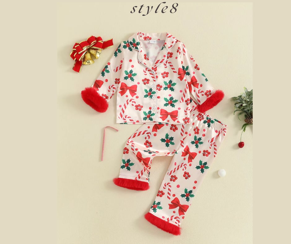 Satin PJS- Kids Holiday *PRE-ORDER*