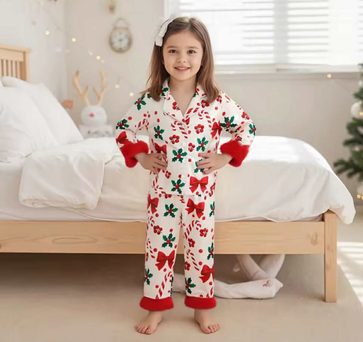 Satin PJS- Kids Holiday *PRE-ORDER*