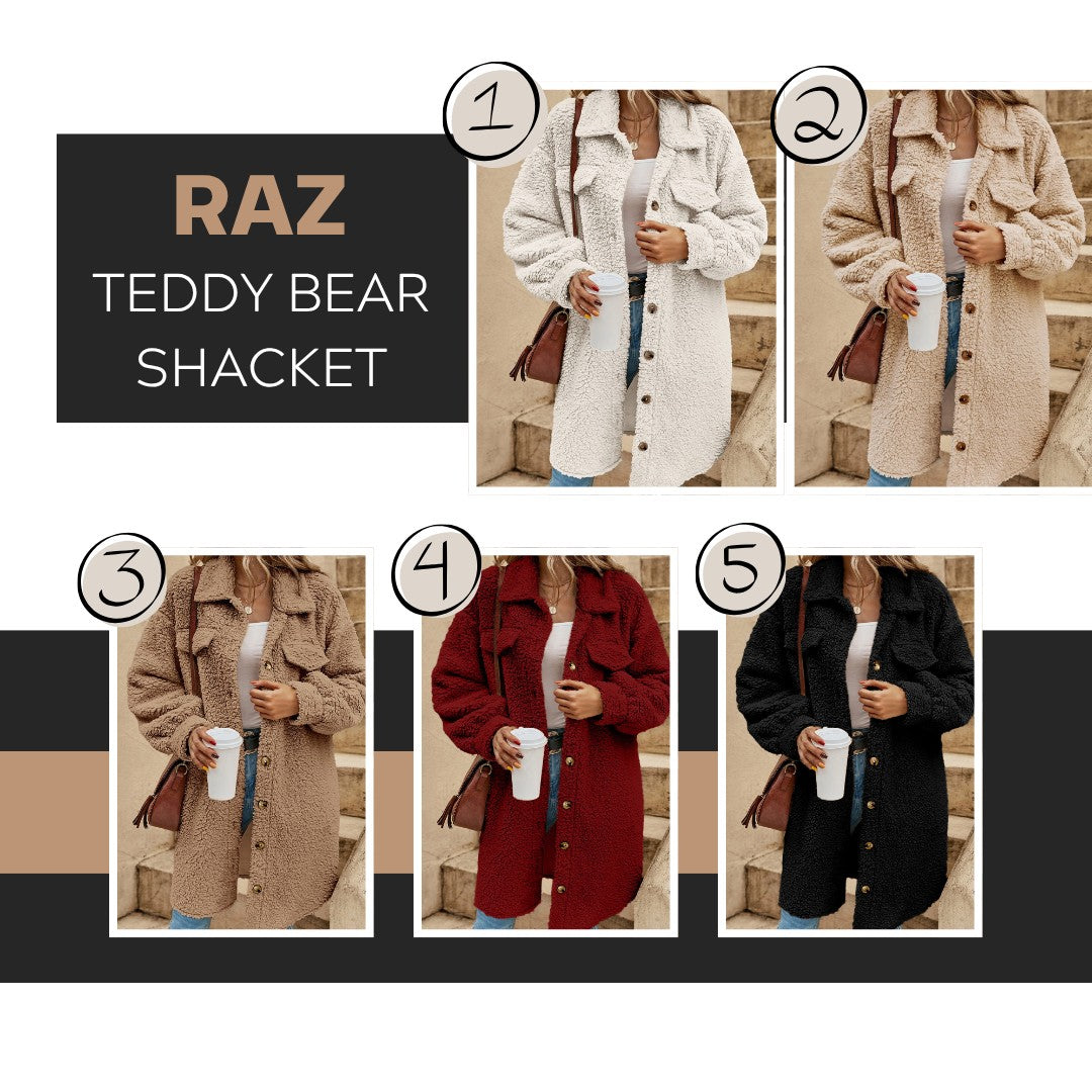 RAZ Teddy Bear Shacket *PRE-ORDER*