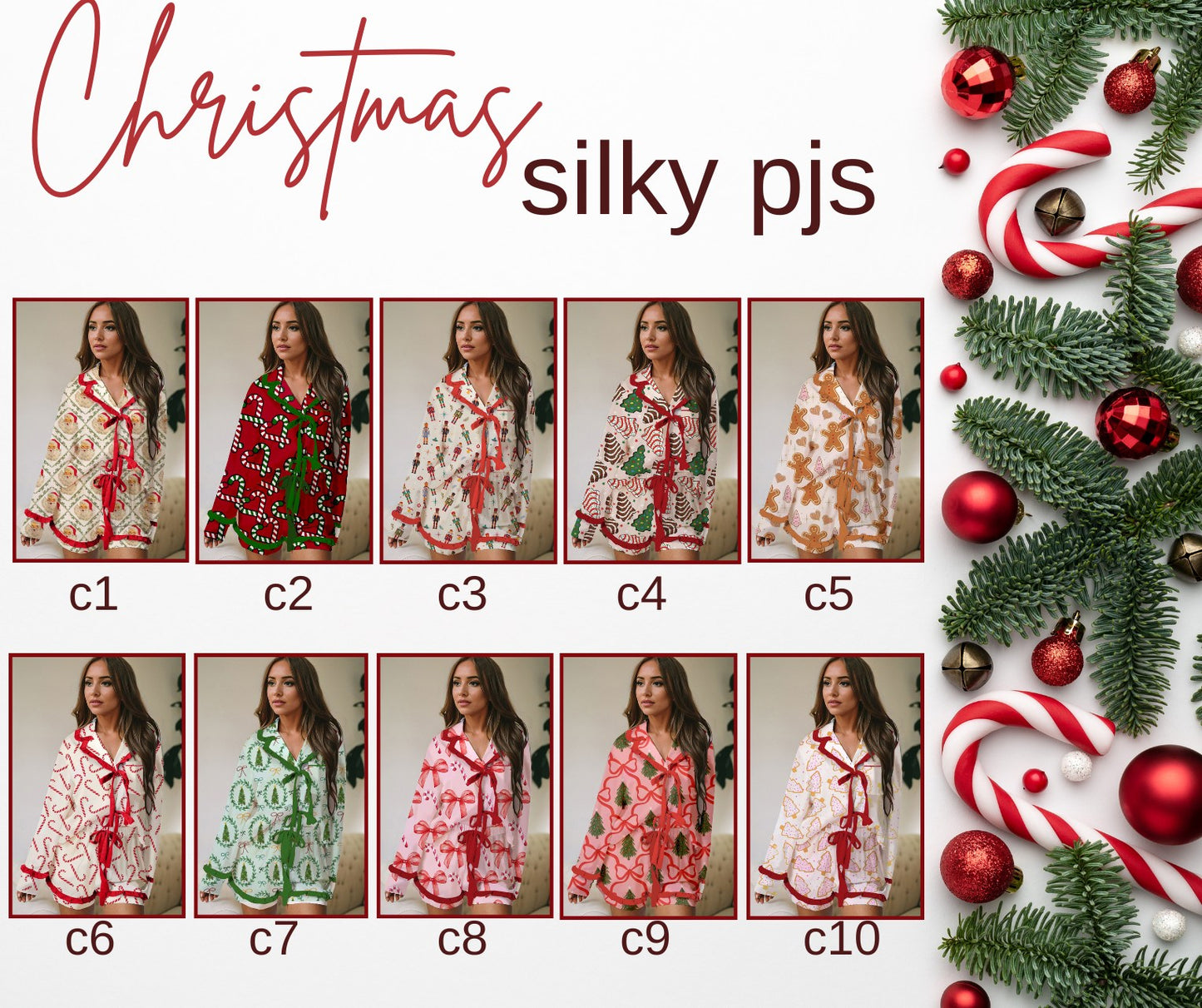 Christmas Silky Pjs *PRE-ORDER*