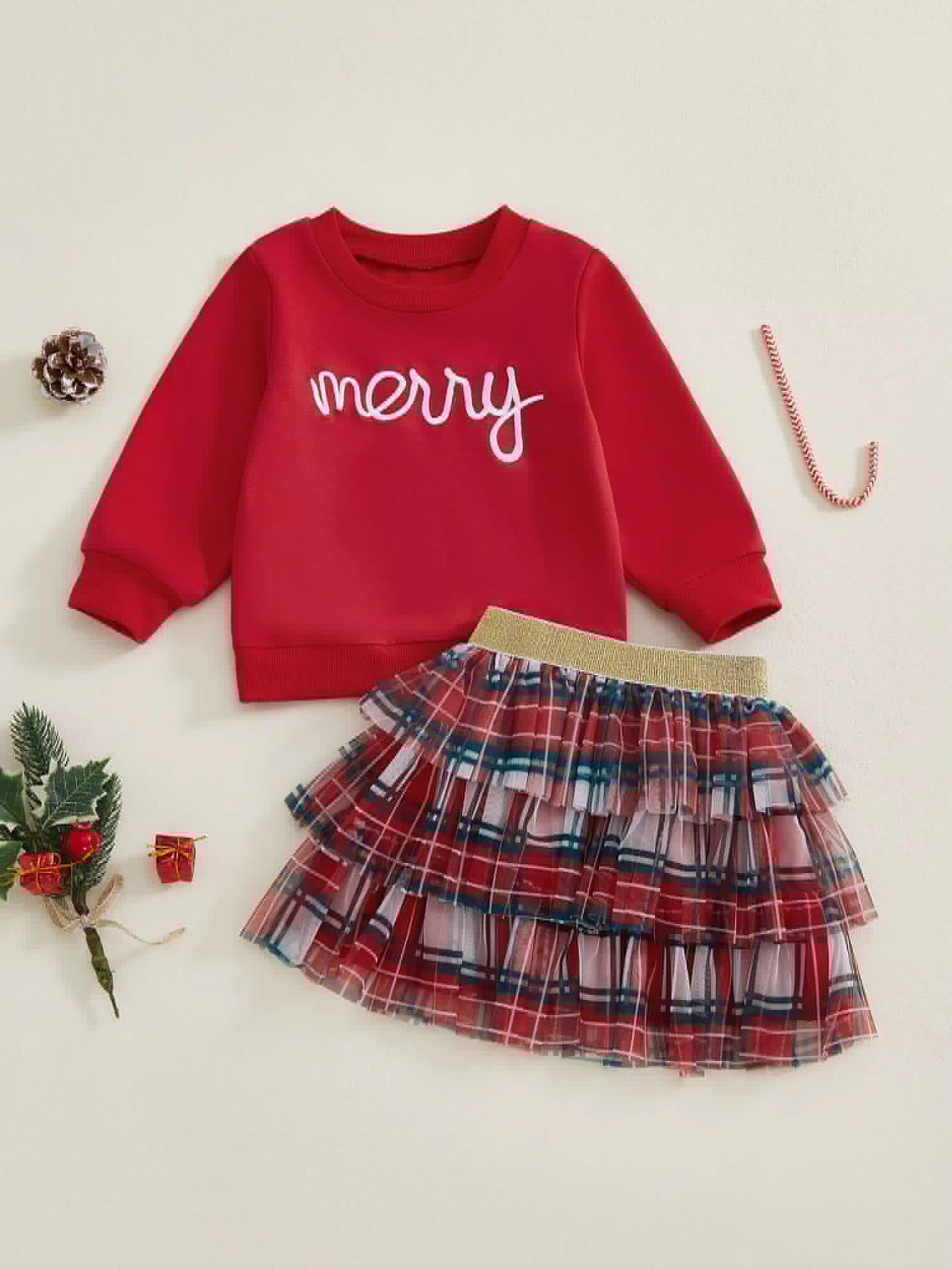 Merry Plaid Tutu Set *PRE-ORDER*
