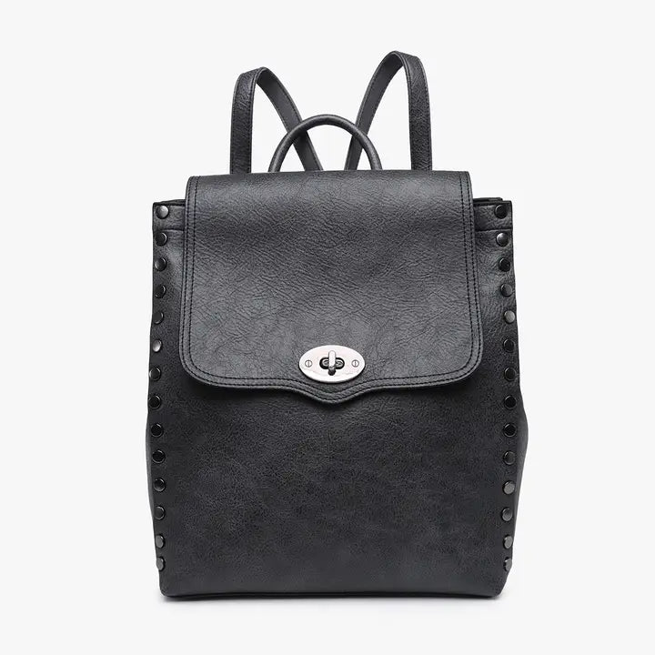 The Bex Distressed Backpack - Charcoal