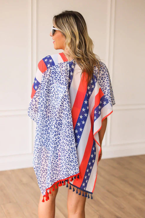 Stars & Stripes Cover-Up with Tassels