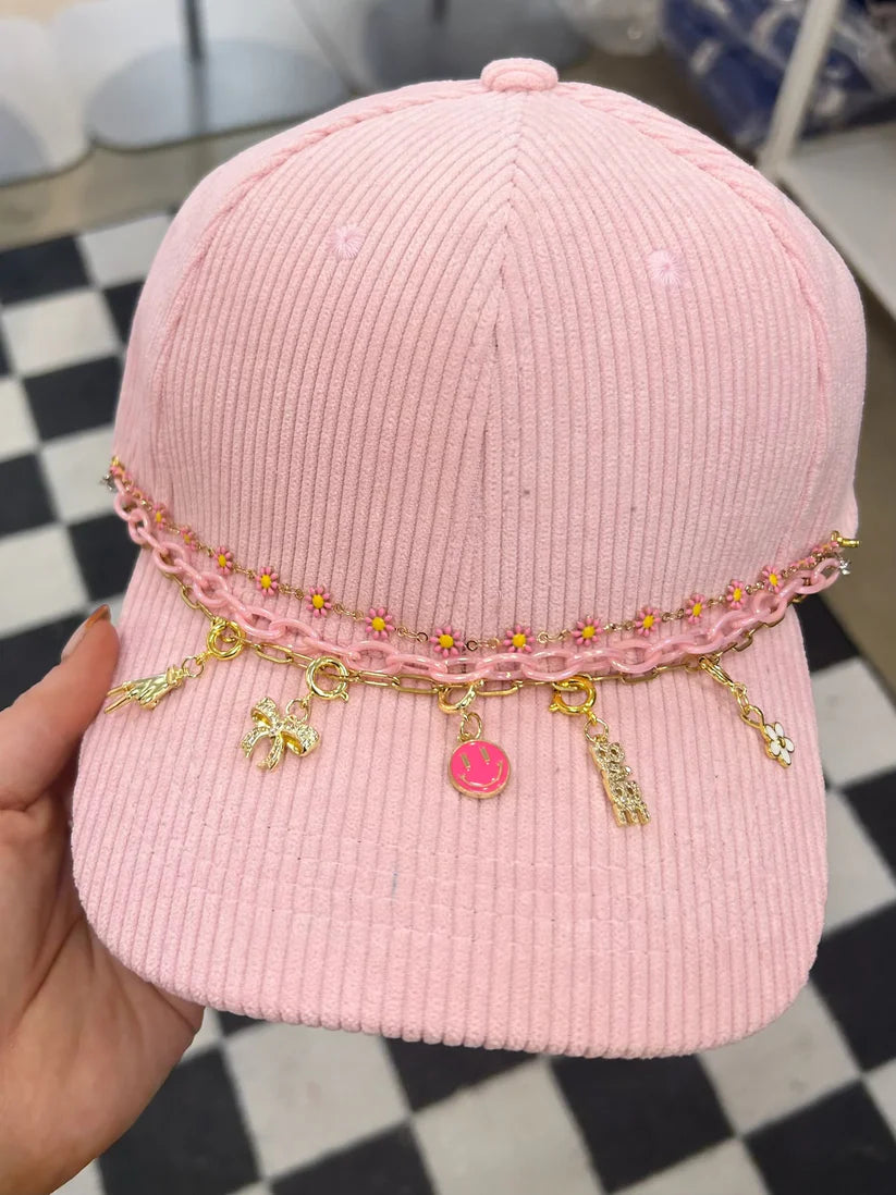 Corded Ball Cap - PINK