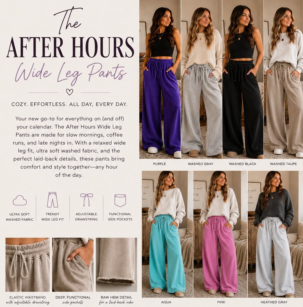 The After Hours Wide Leg Pants *PRE-ORDER*