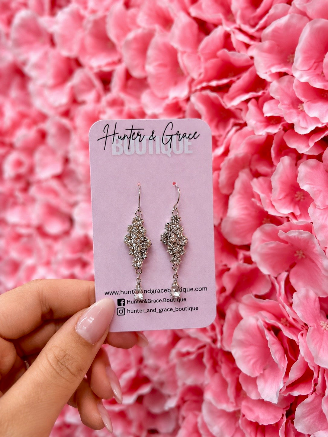 Blush & Brilliance Crystal Drop Earrings