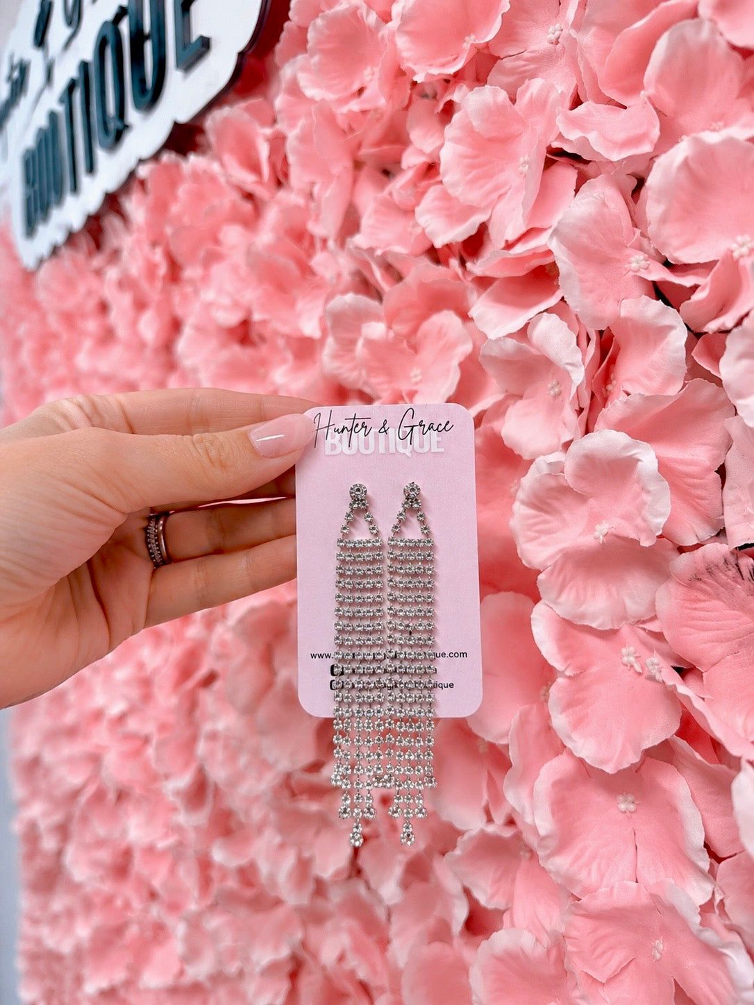 Diamond Cascade Statement Earrings