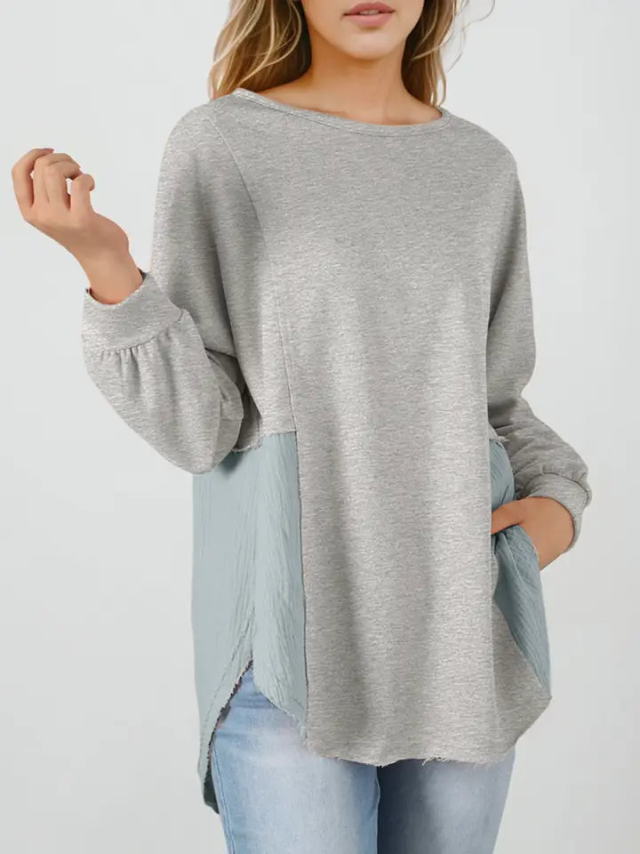 Grey Dusk Crinkle Tunic