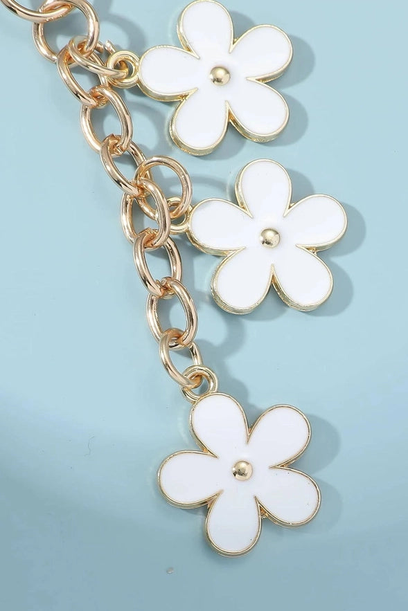 Daisy Charm Drop Keychain