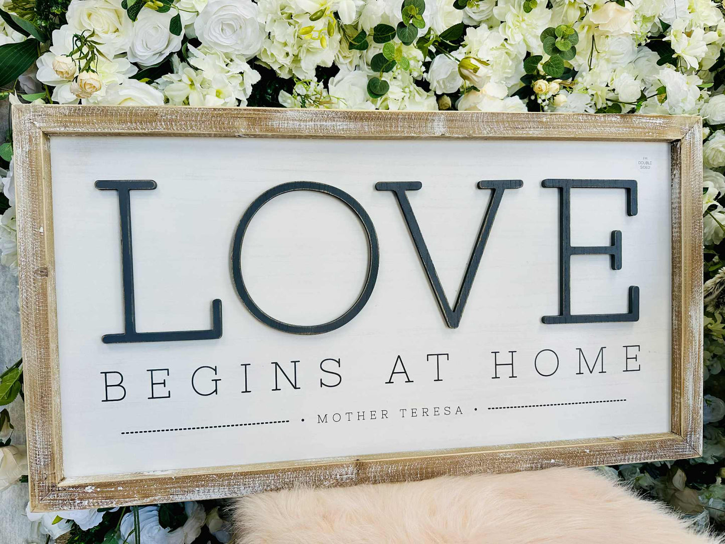 Reversible Love/Our Home Sign