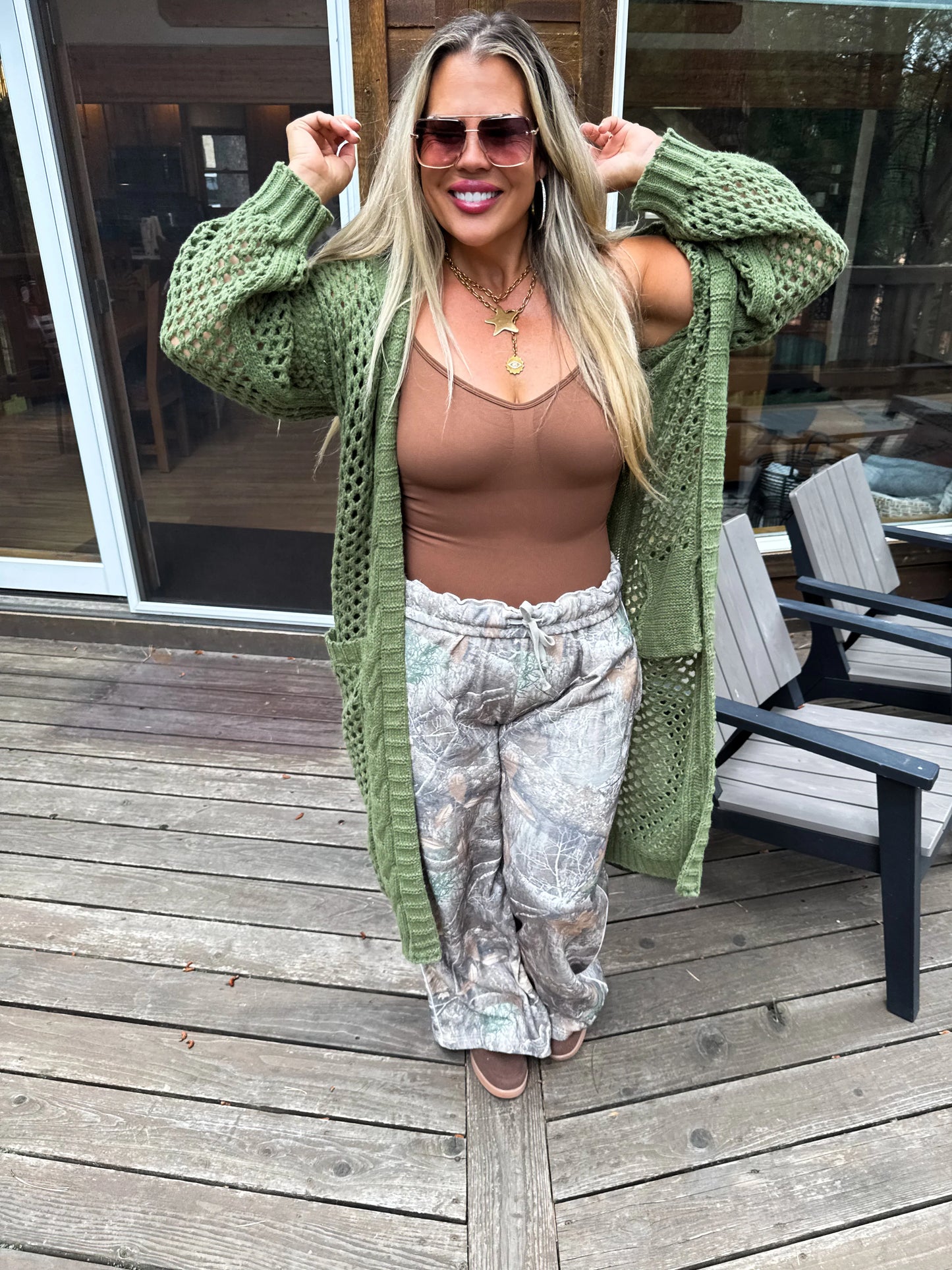 Kandias Knit Cardigan- Olive