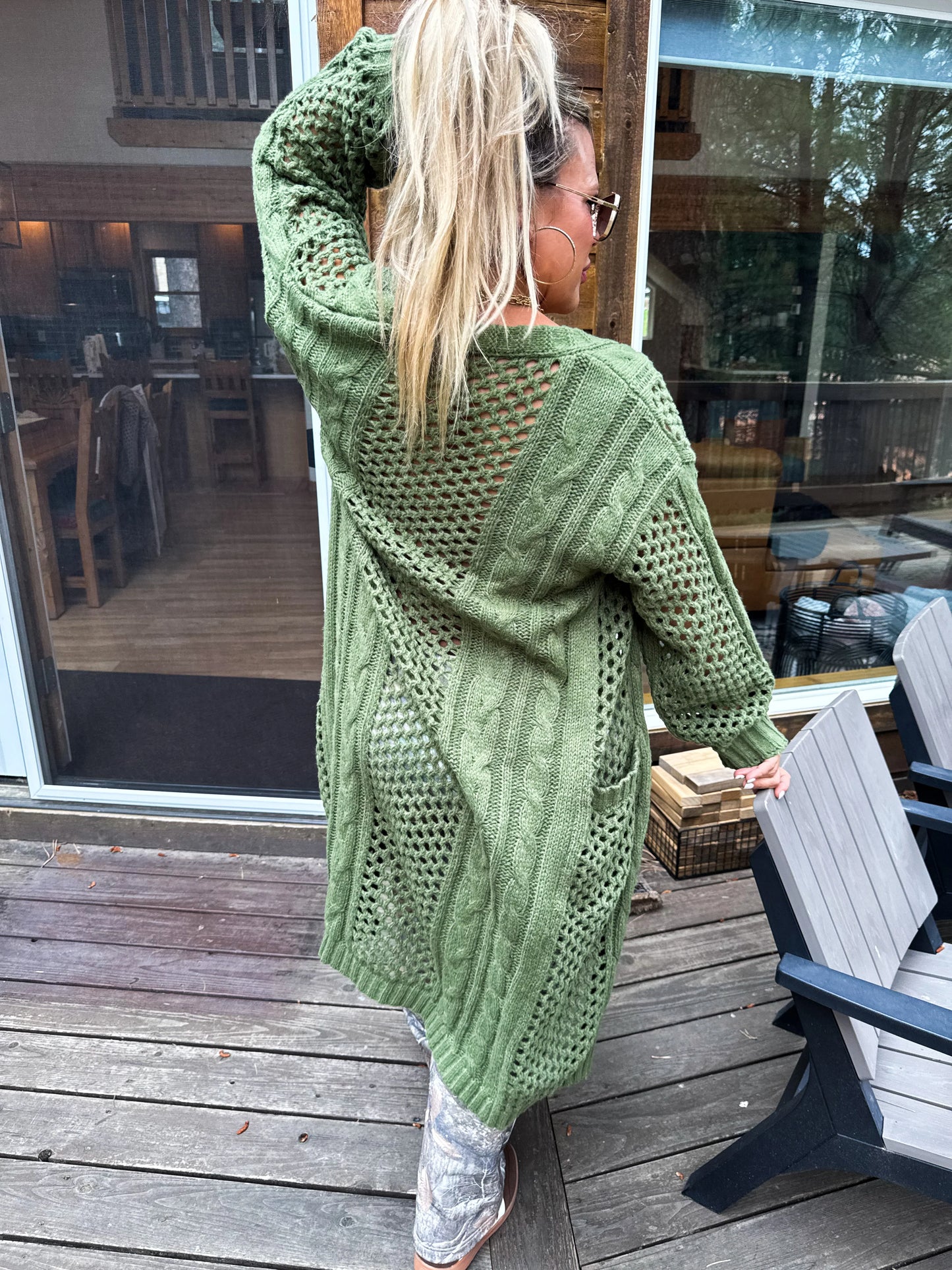 Kandias Knit Cardigan- Olive