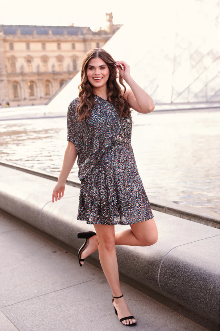 Broadway Lights Sequin Dress- Multi