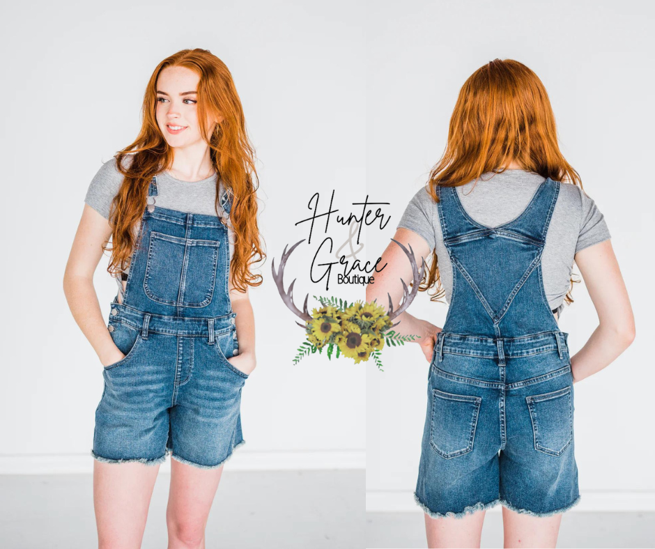 The Leah Medium Wash Overalls