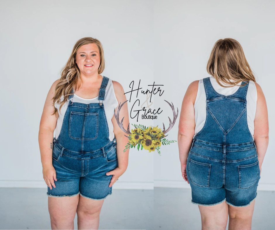 The Leah Medium Wash Overalls