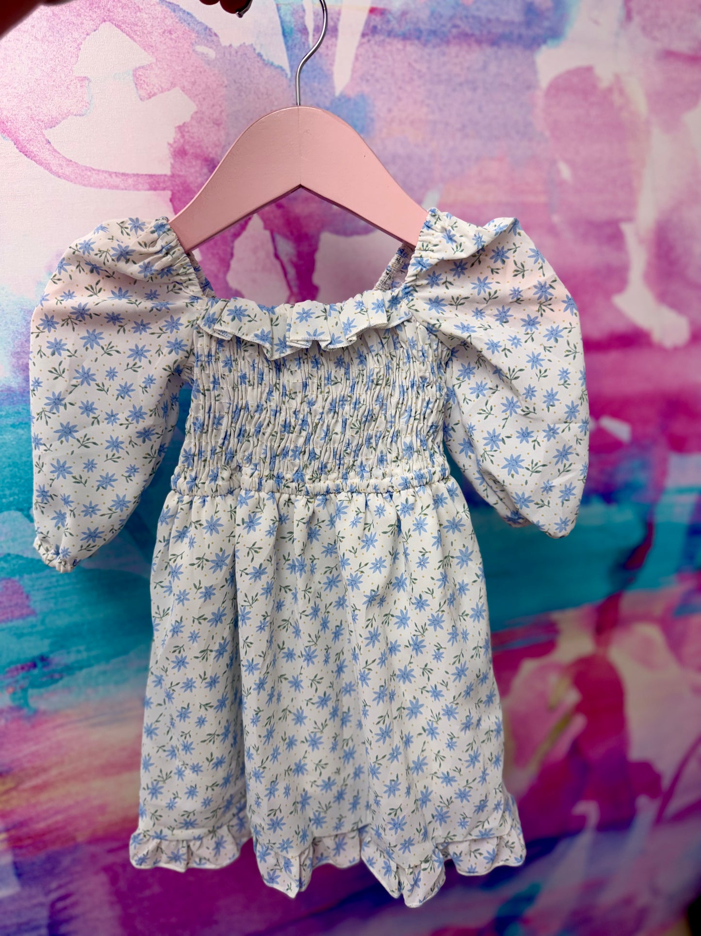 Kristy Floral Blue Dress