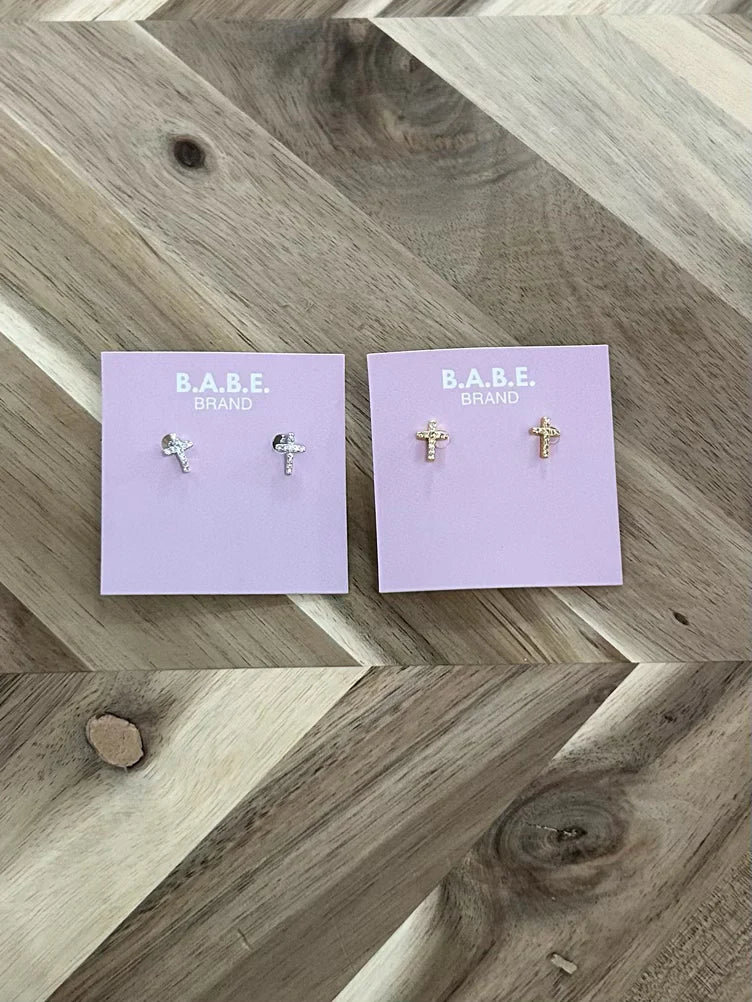 Cross Stud Earrings
