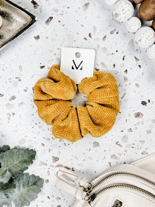 Chenille Jumbo Scrunchie- MUSTARD