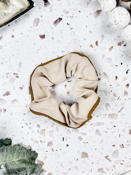 Neutral Duo Scrunchies- Brown