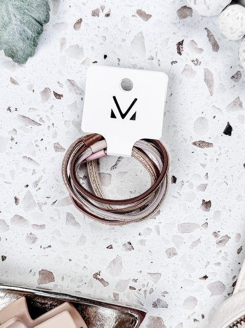 Neutral Hair Tie Sets- Shimmer