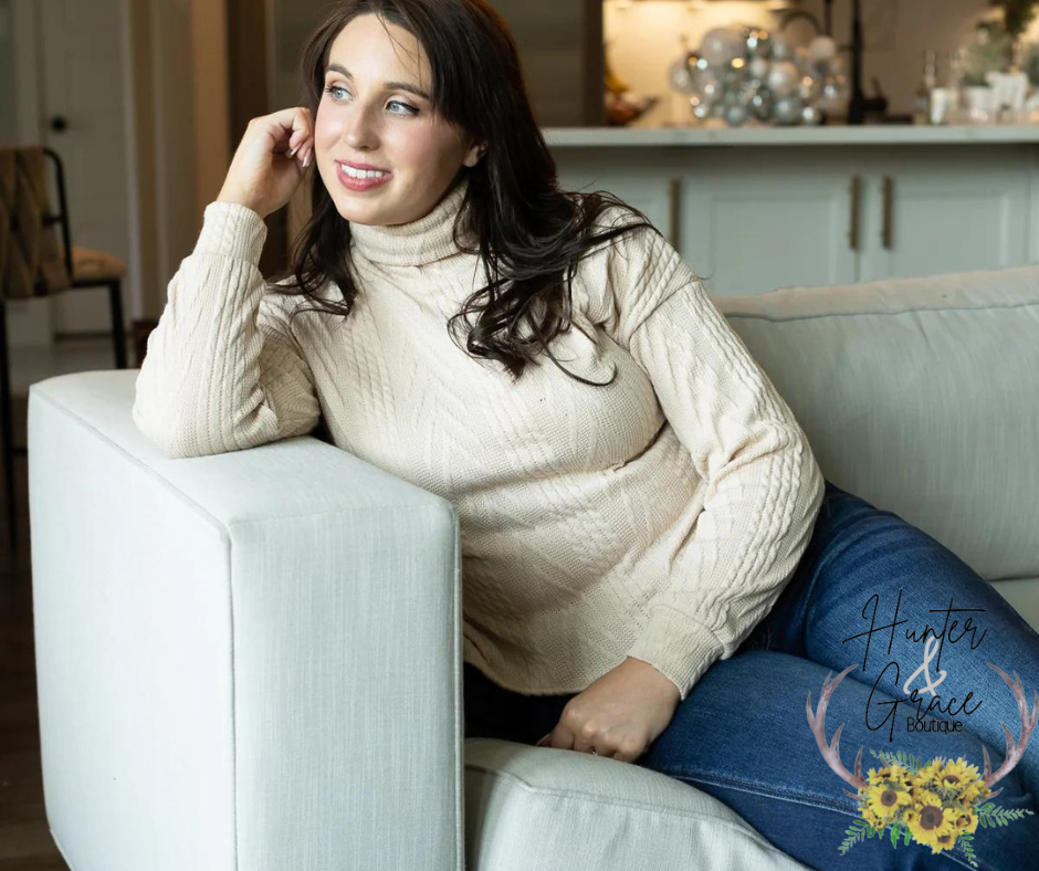 The Mel Beige Knit Sweater