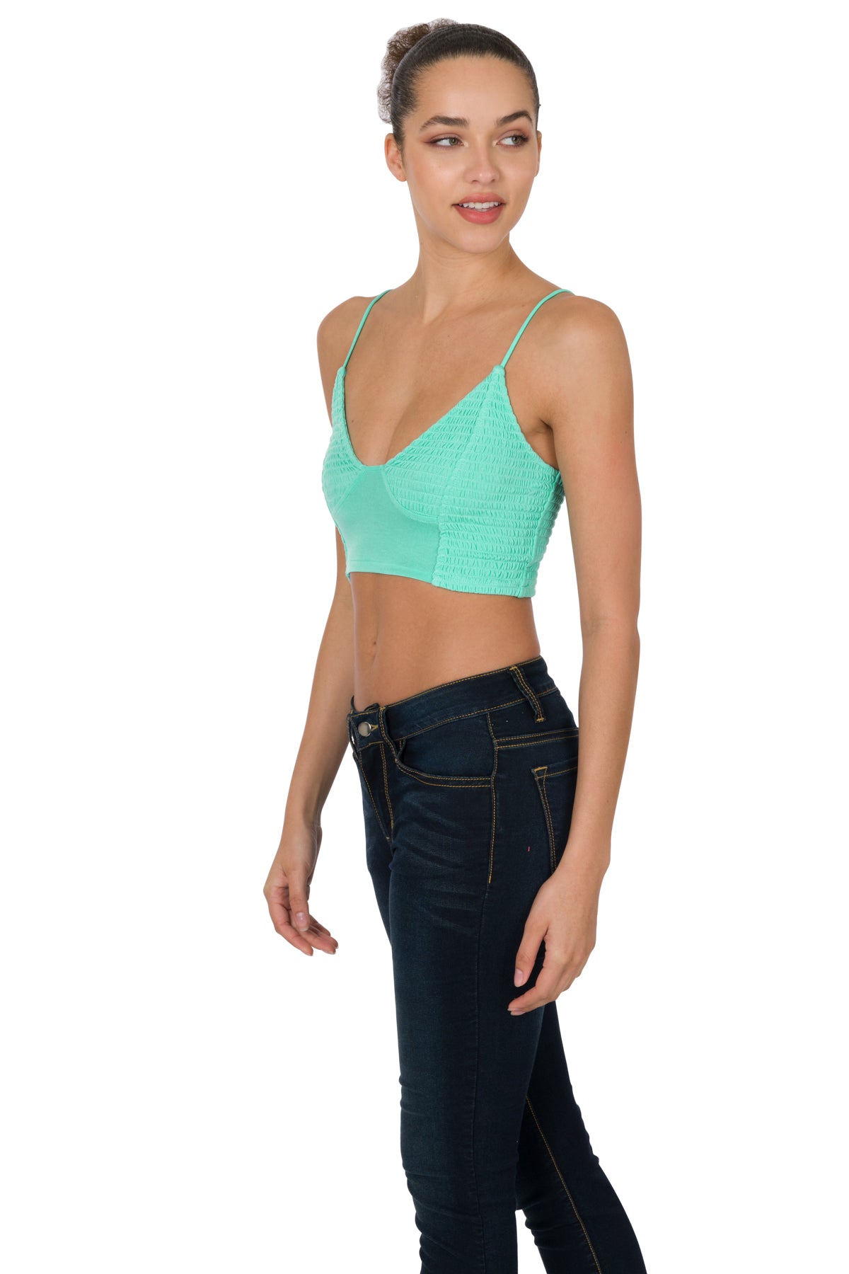 MINT Smocked Triangle Bralette