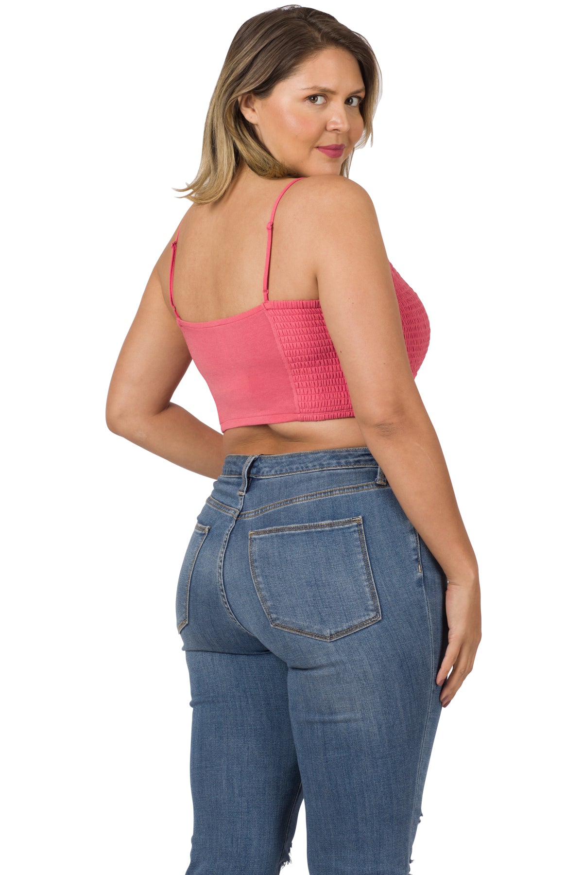 DESERT ROSE Smocked Triangle Bralette